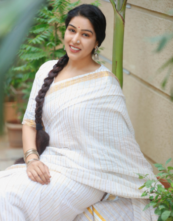 Dual Shiny Ready To Wear Saree