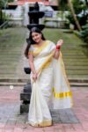 Three And Four Inch Kasavu Saree