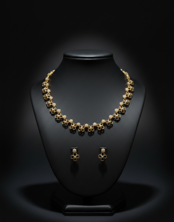 Small Floral V. Necklace