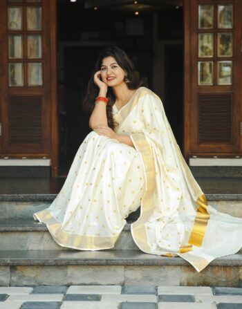 Shiny Tiny Polka Dots Saree