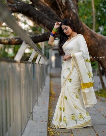 Floral Embroidery Saree