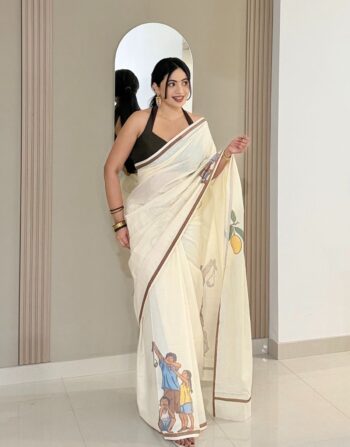 Mango Digital Printed Saree