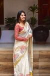 Elephant Embroidered Cotton Saree